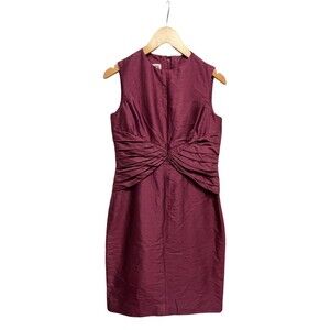 Redux Charles Chang-Lima Cocktail Dress Silk Cotton Lined‎ Purple Sleeveless 8